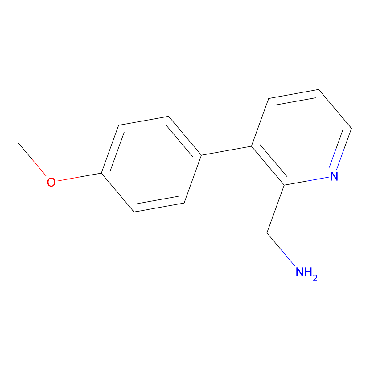 1-[3-(4-Methoxyphenyl)pyridin-2-yl]methanamine molecular structure, CAS 1225742-31-3