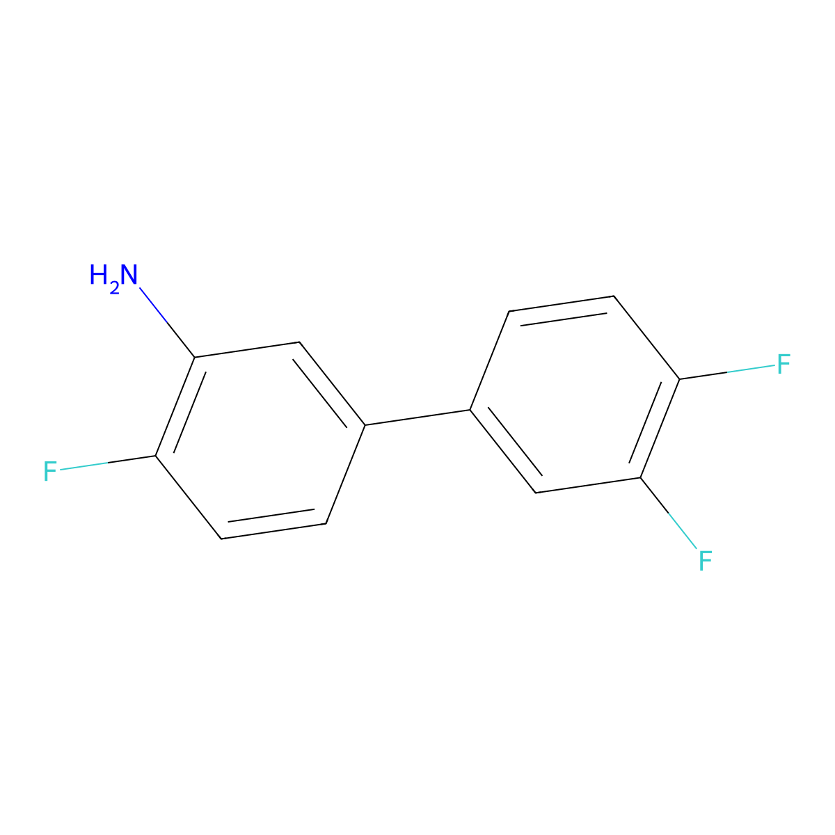 3',4,4'-Trifluoro-[1,1'-biphenyl]-3-amine molecular structure, CAS 1225761-19-2