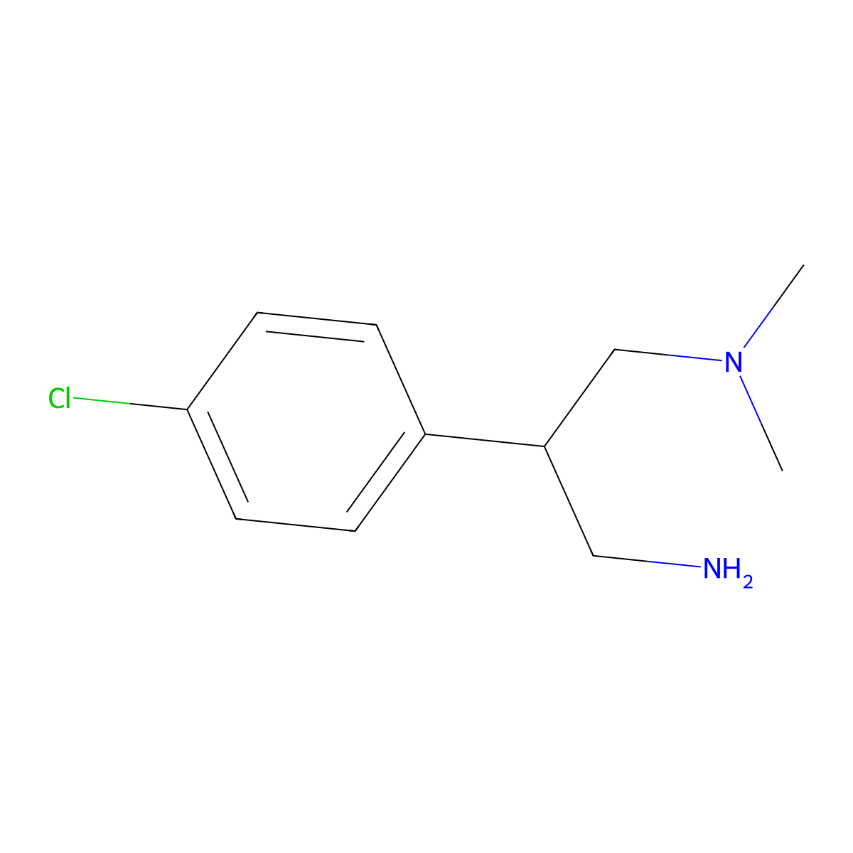 [3-Amino-2-(4-chlorophenyl)propyl]dimethylamine molecular structure, CAS 1225761-81-8
