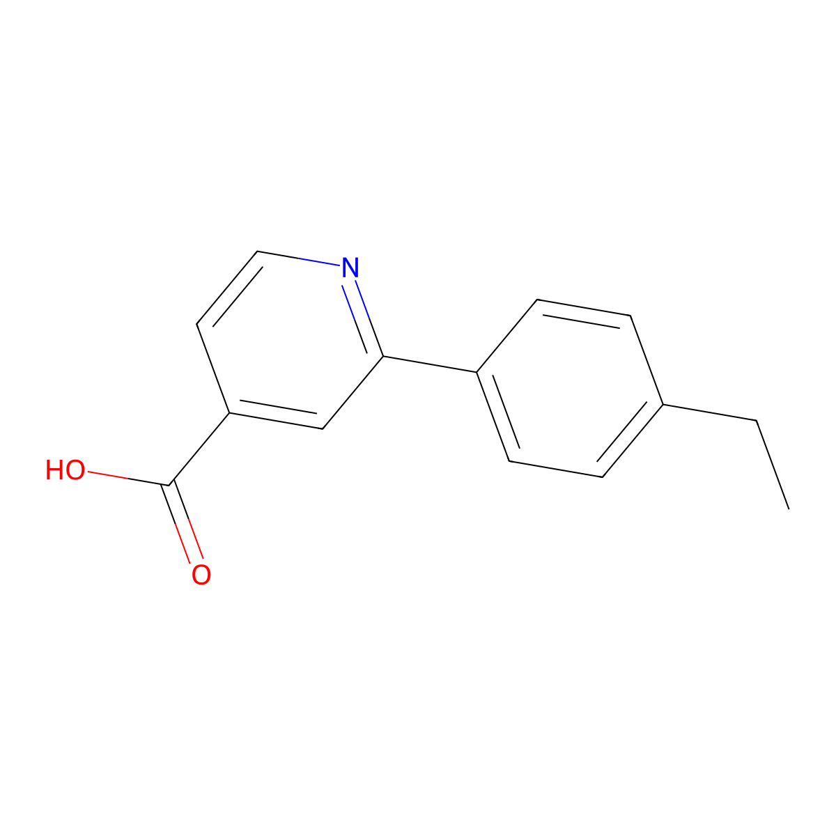 2-(4-Ethylphenyl)isonicotinic acid molecular structure, CAS 1225762-82-2