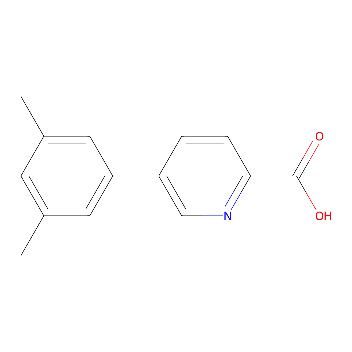 5-(3,5-Dimethylphenyl)picolinic acid molecular structure, CAS 1225762-84-4