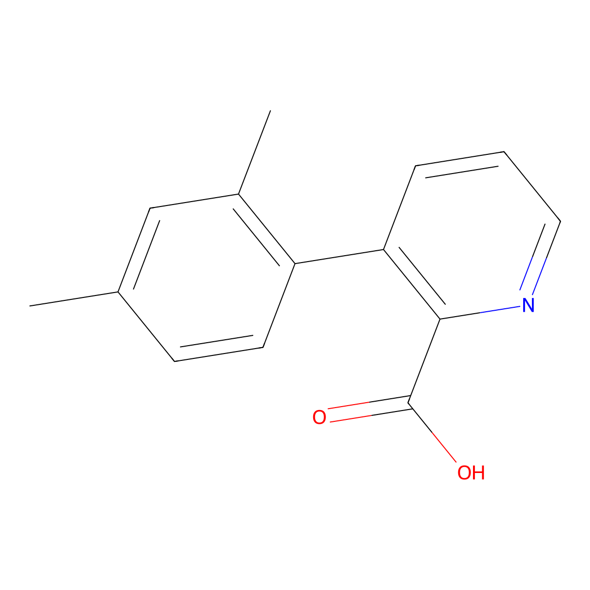3-(2,4-Dimethylphenyl)picolinic acid molecular structure, CAS 1225762-86-6