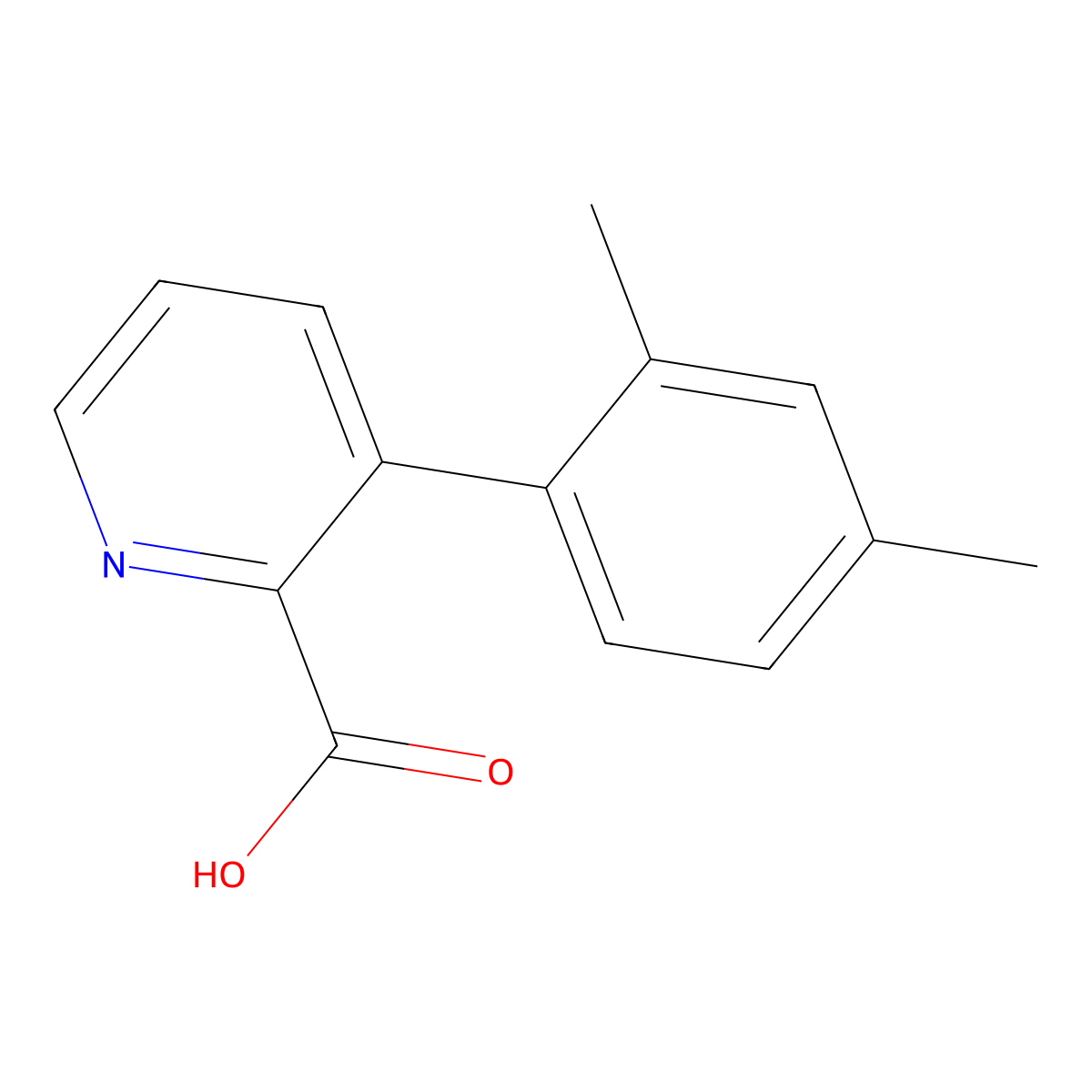 3-(2,4-Dimethylphenyl)picolinic acid molecular structure, CAS 1225762-86-6