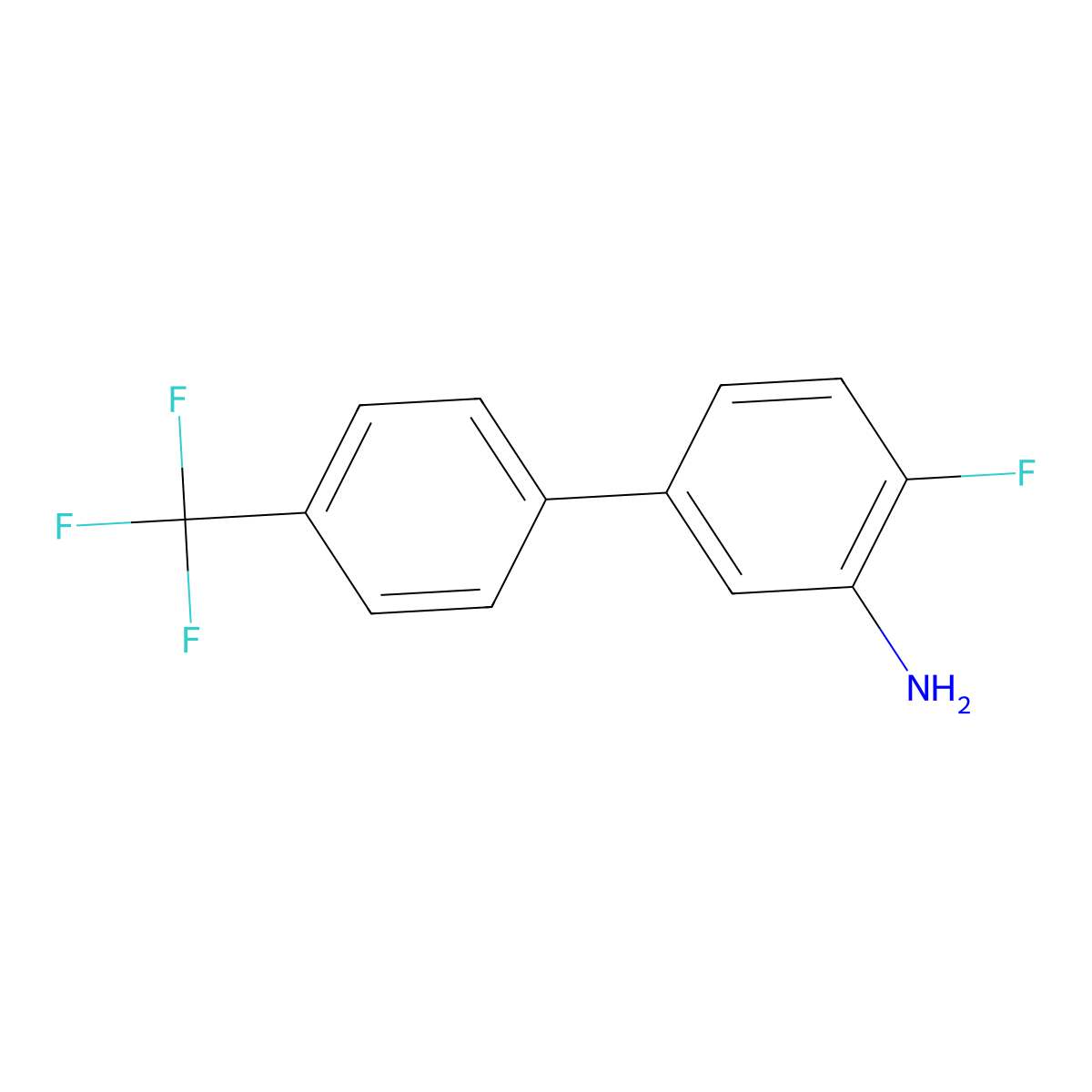 4-Fluoro-4'-(trifluoromethyl)-[1,1'-biphenyl]-3-amine molecular structure, CAS 1225764-30-6