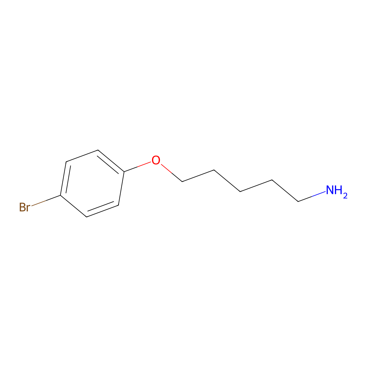 5-(4-Bromophenoxy)pentan-1-amine molecular structure, CAS 1225765-60-5