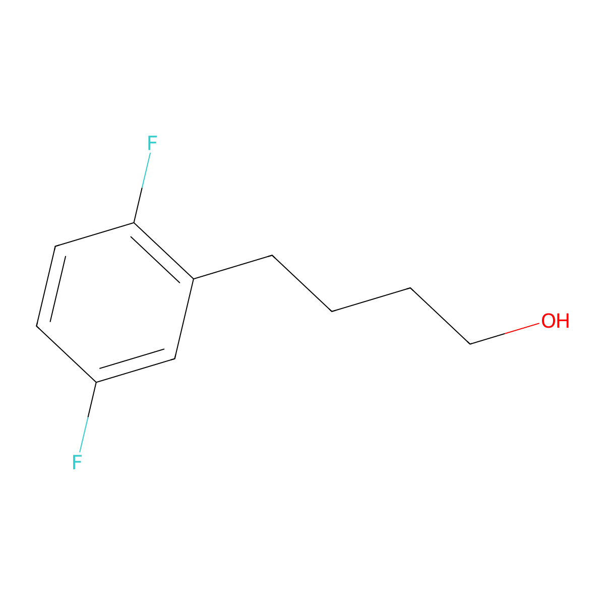 4-(2,5-Difluorophenyl)butan-1-ol molecular structure, CAS 1225768-50-2