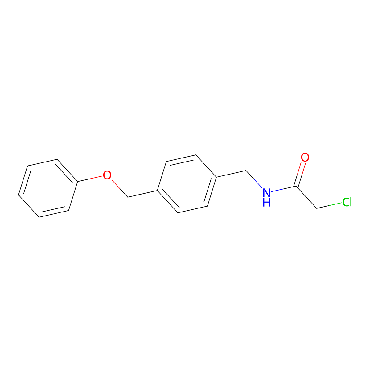 2-chloro-N-{[4-(phenoxymethyl)phenyl]methyl}acetamide molecular structure, CAS 1225770-38-6
