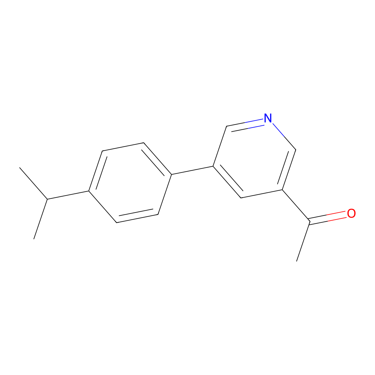 1-[5-[4-(1-Methylethyl)phenyl]-3-pyridinyl]ethanone molecular structure, CAS 1225770-41-1