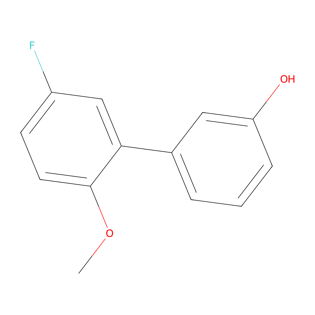 3-(5-Fluoro-2-methoxyphenyl)phenol molecular structure, CAS 1225773-98-7