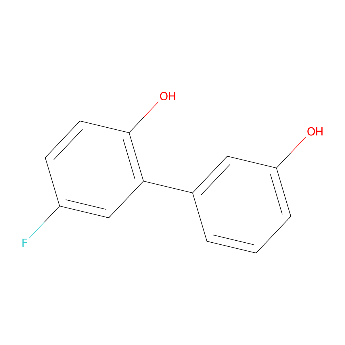 3-(5-Fluoro-2-hydroxyphenyl)phenol molecular structure, CAS 1225776-38-4