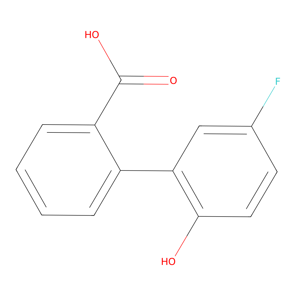 2-(5-Fluoro-2-hydroxyphenyl)benzoic acid molecular structure, CAS 1225778-51-7