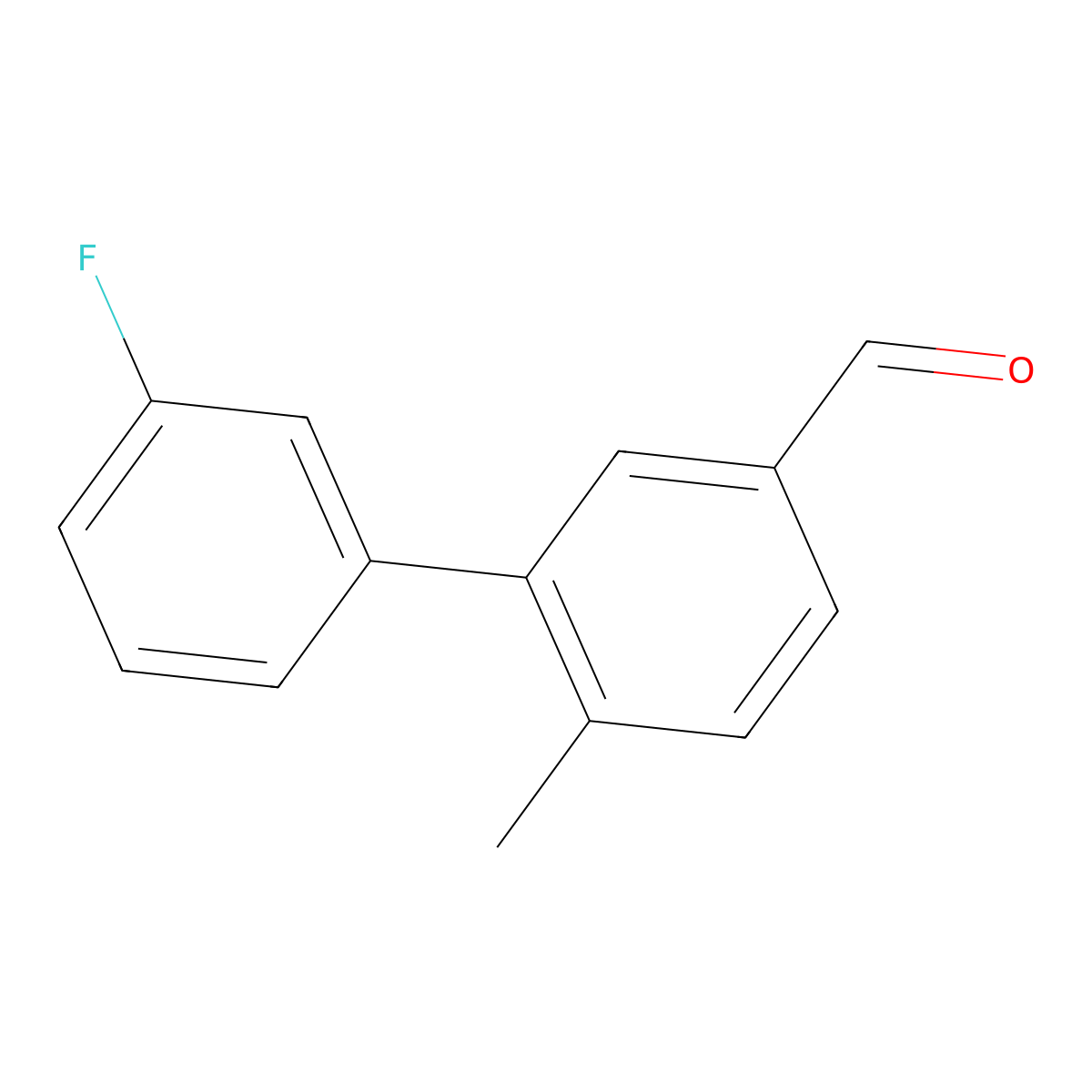 3-(3-Fluorophenyl)-4-methylbenzaldehyde molecular structure, CAS 1225784-59-7