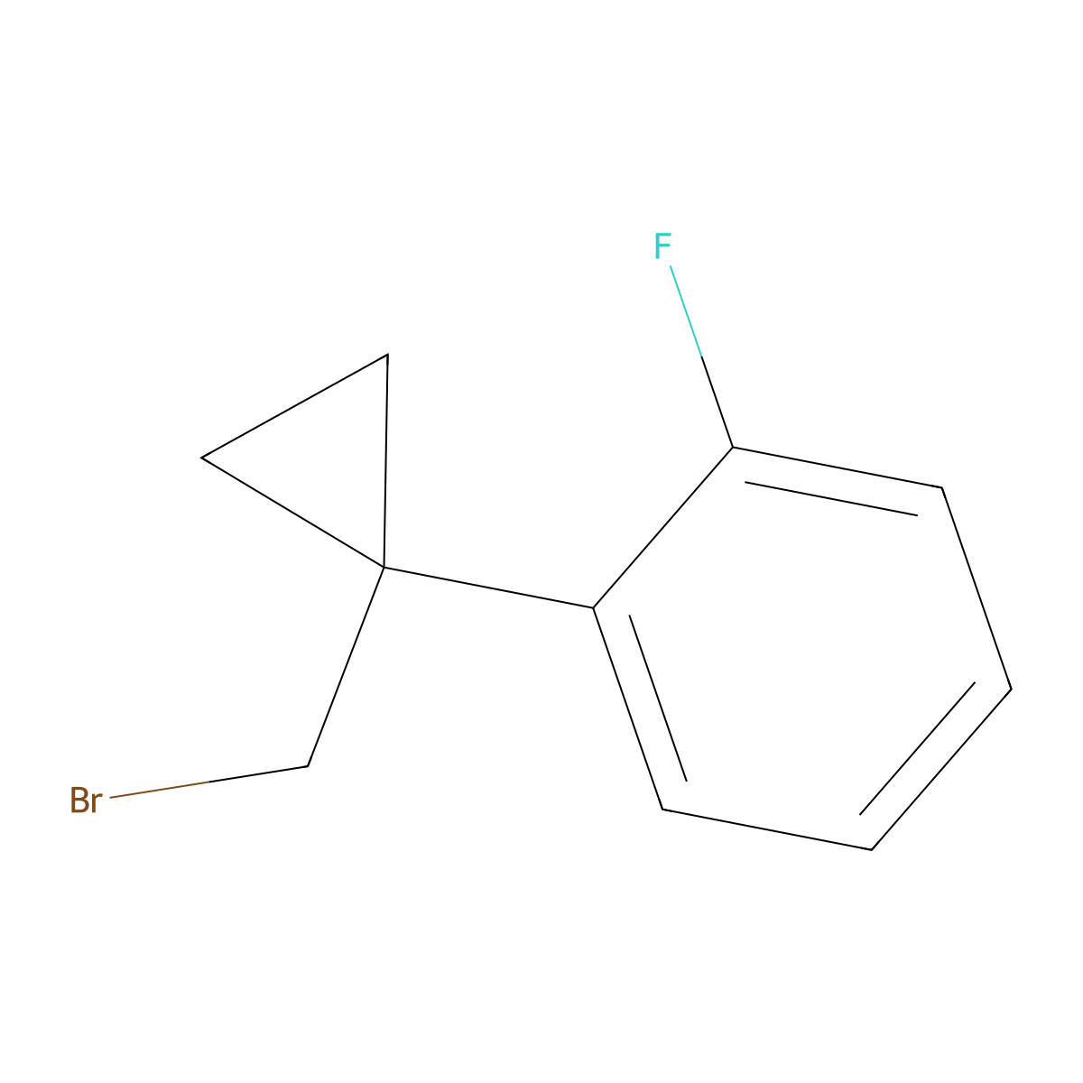 Benzene, 1-[1-(bromomethyl)cyclopropyl]-2-fluoro- molecular structure, CAS 1225791-18-3