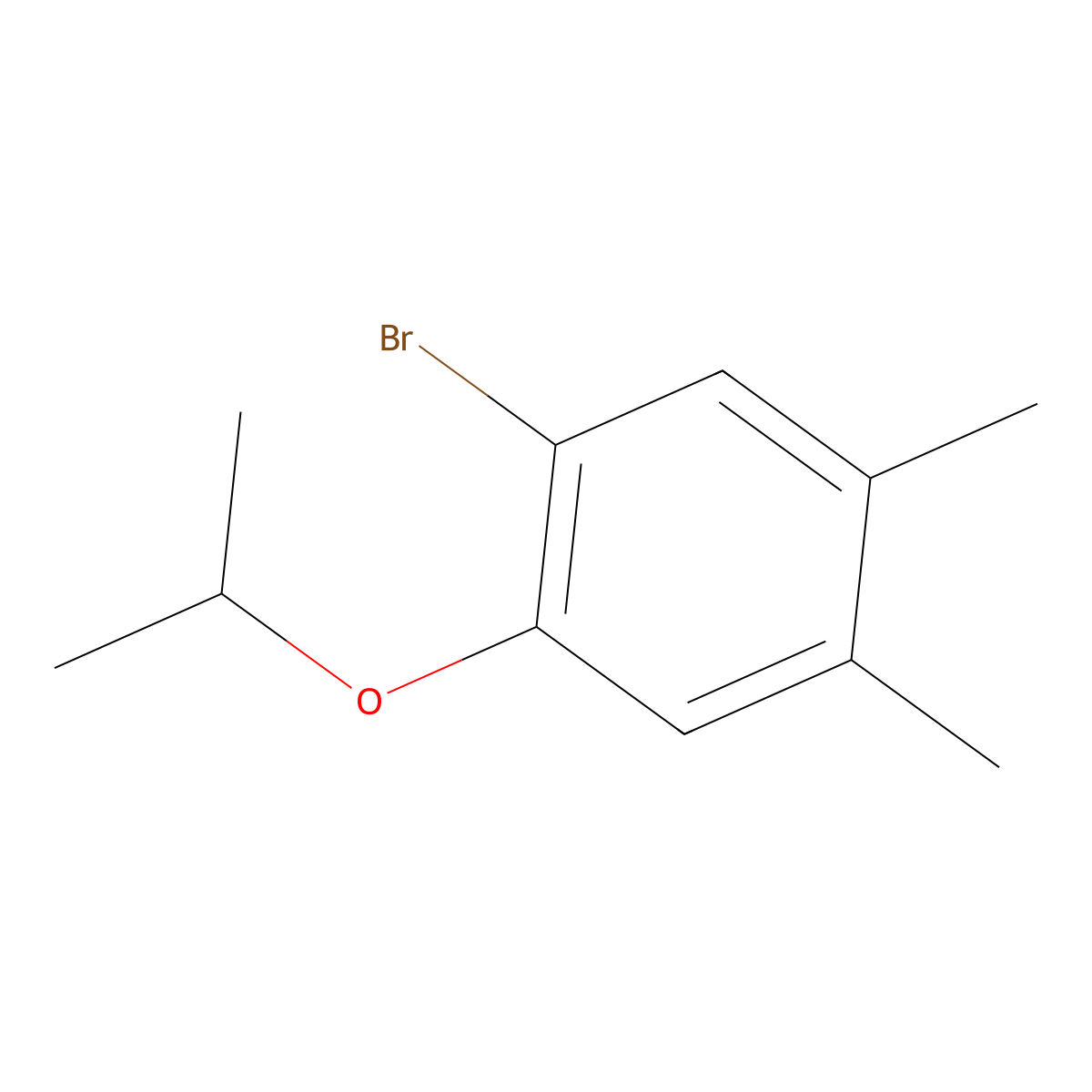 1-Bromo-4,5-dimethyl-2-(propan-2-yloxy)benzene molecular structure, CAS 1225798-62-8
