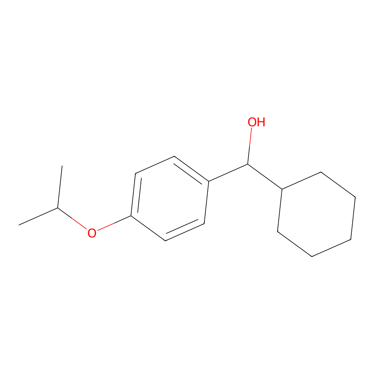 alpha-Cyclohexyl-4-(1-methylethoxy)benZenemethanol molecular structure, CAS 1225800-75-8