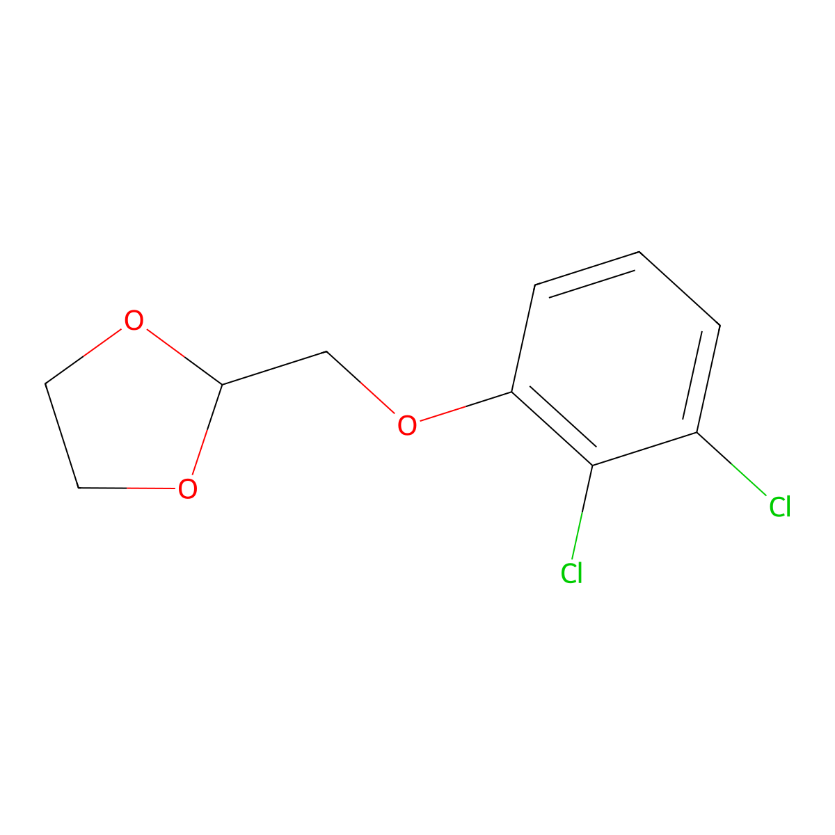 2-(2,3-Dichloro-phenoxy)methyl-1,3-dioxolane molecular structure, CAS 1225801-57-9