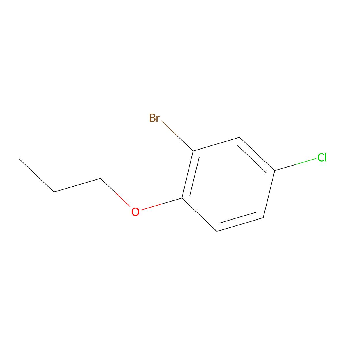 2-Bromo-4-chloro-1-propoxybenzene molecular structure, CAS 1225803-41-7
