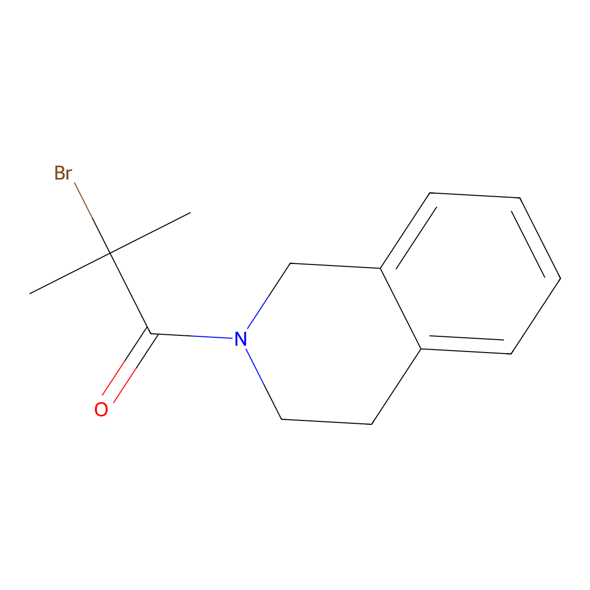 2-(2-Bromo-2-methylpropanoyl)-1,2,3,4-tetrahydroisoquinoline molecular structure, CAS 1225804-49-8
