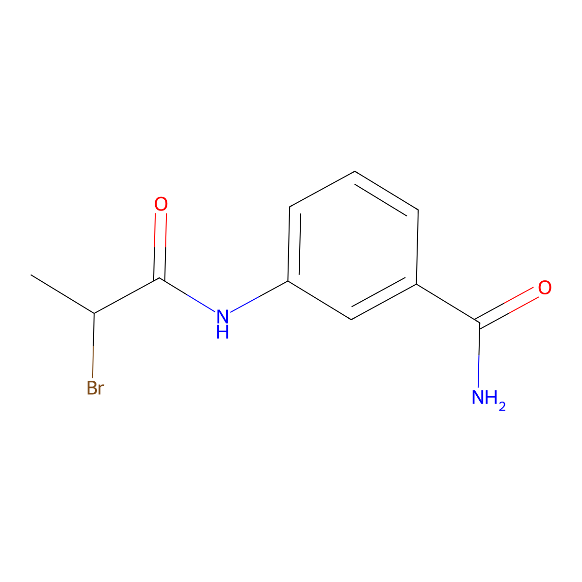 3-[(2-Bromopropanoyl)amino]benzamide molecular structure, CAS 1225806-25-6