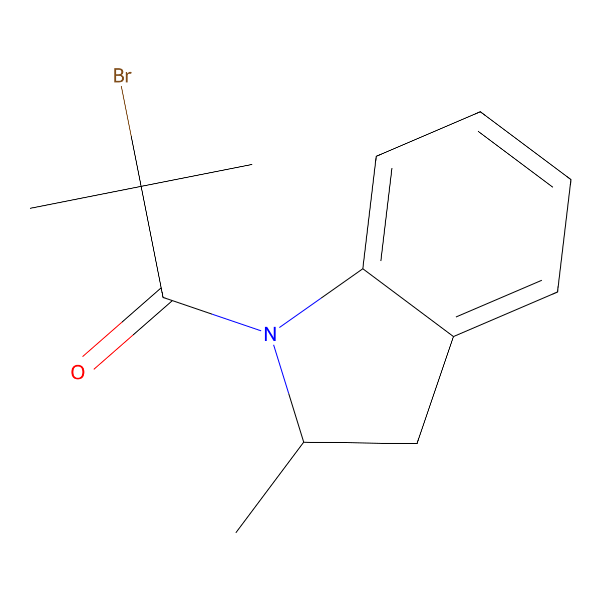 1-(2-Bromo-2-methylpropanoyl)-2-methylindoline molecular structure, CAS 1225808-18-3
