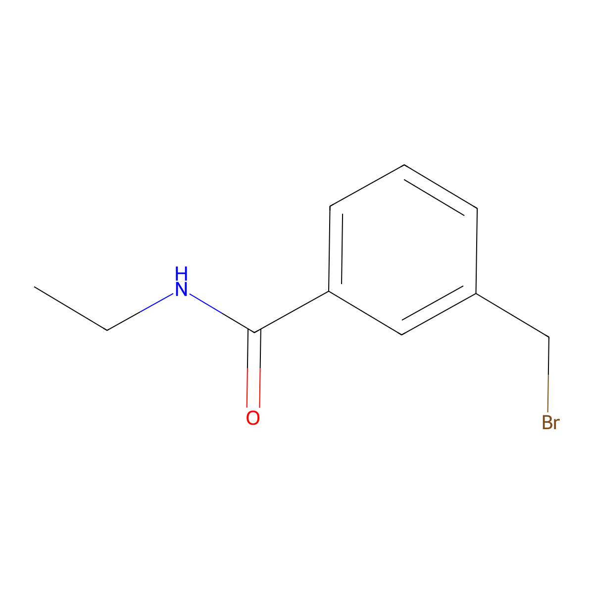 3-(bromomethyl)-N-ethylbenzamide molecular structure, CAS 1225808-41-2