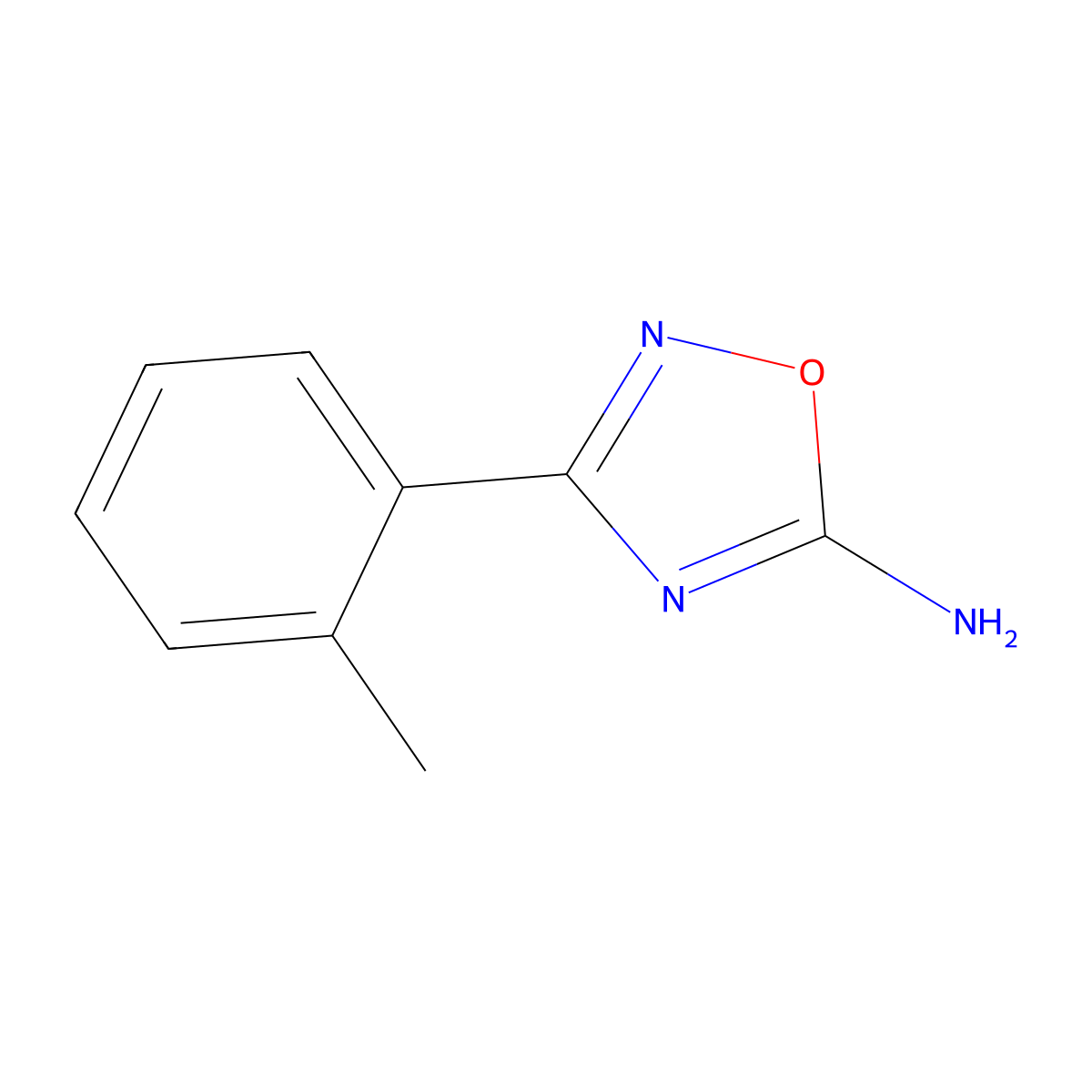 3-(2-Methylphenyl)-1,2,4-oxadiazol-5-amine molecular structure, CAS 1225814-33-4