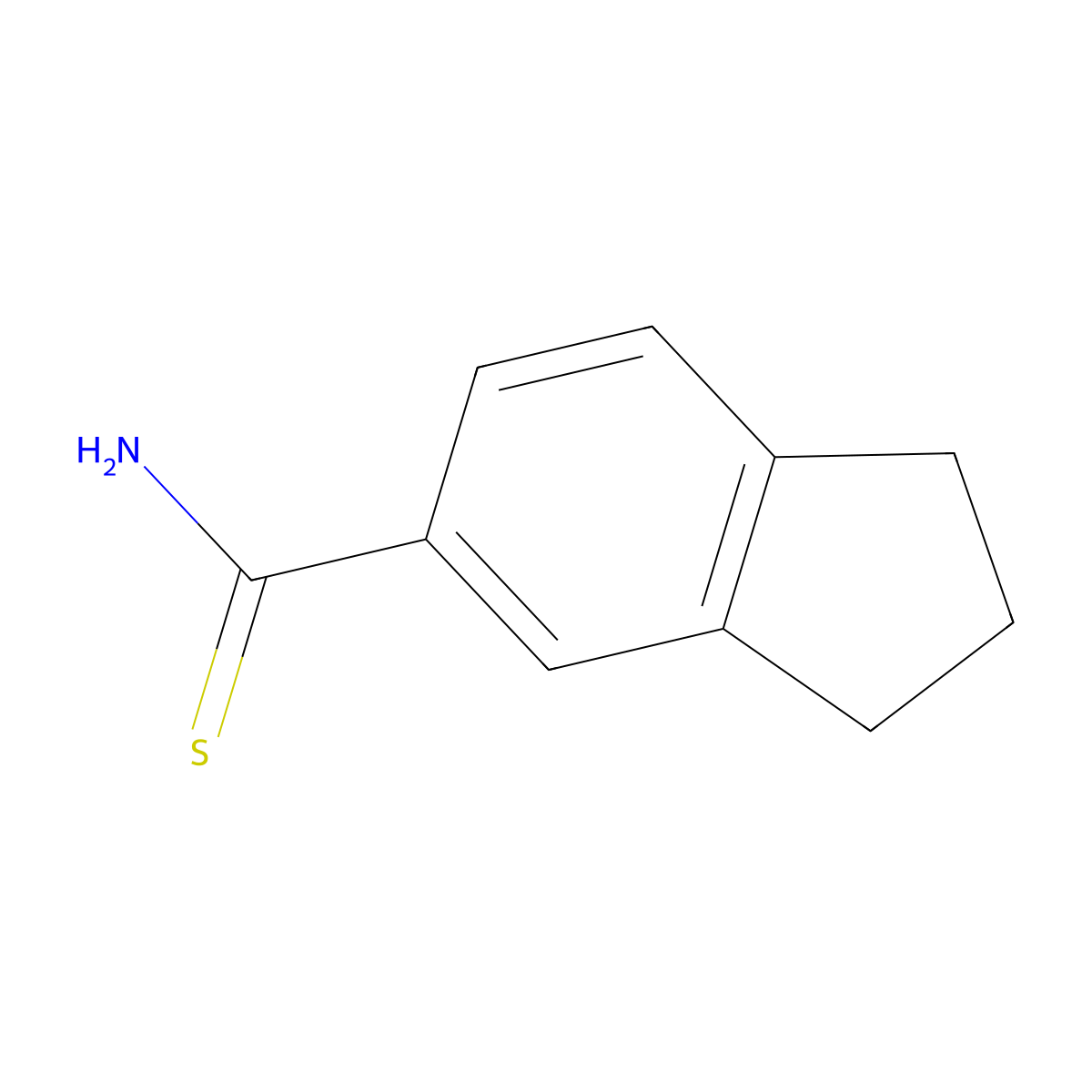 2,3-dihydro-1H-indene-5-carbothioamide molecular structure, CAS 1225814-94-7