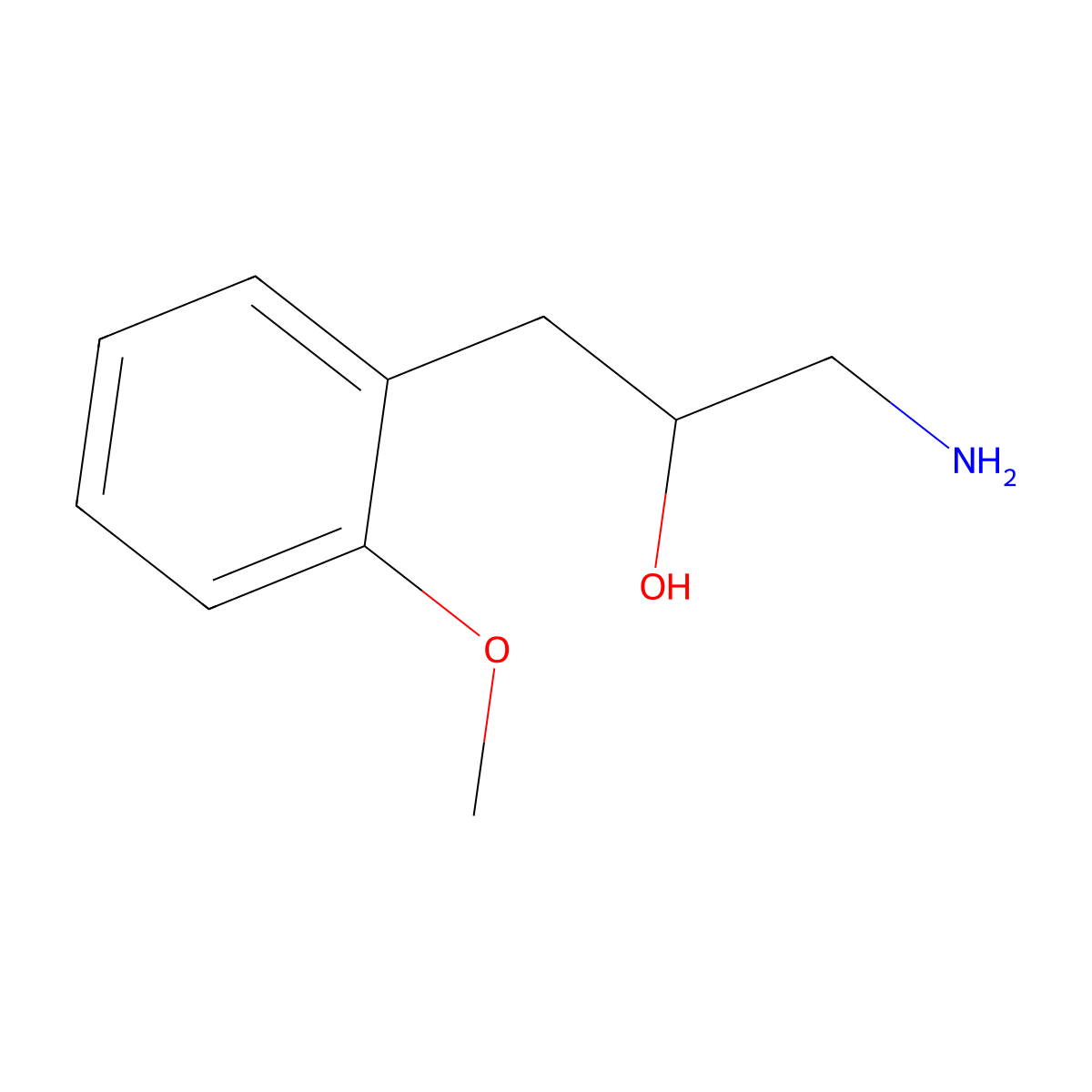 1-Amino-3-(2-methoxyphenyl)propan-2-ol molecular structure, CAS 1225816-06-7