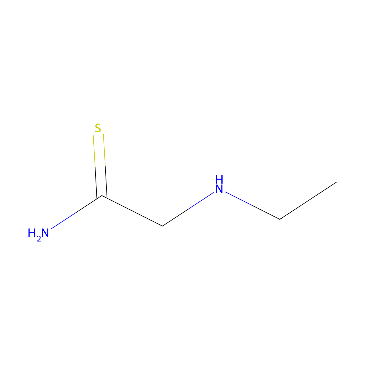2-(Ethylamino)ethanethioamide molecular structure, CAS 1225816-15-8