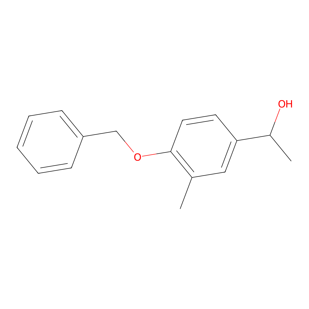 1-(4-(Benzyloxy)-3-methylphenyl)ethanol molecular structure, CAS 1225823-78-8