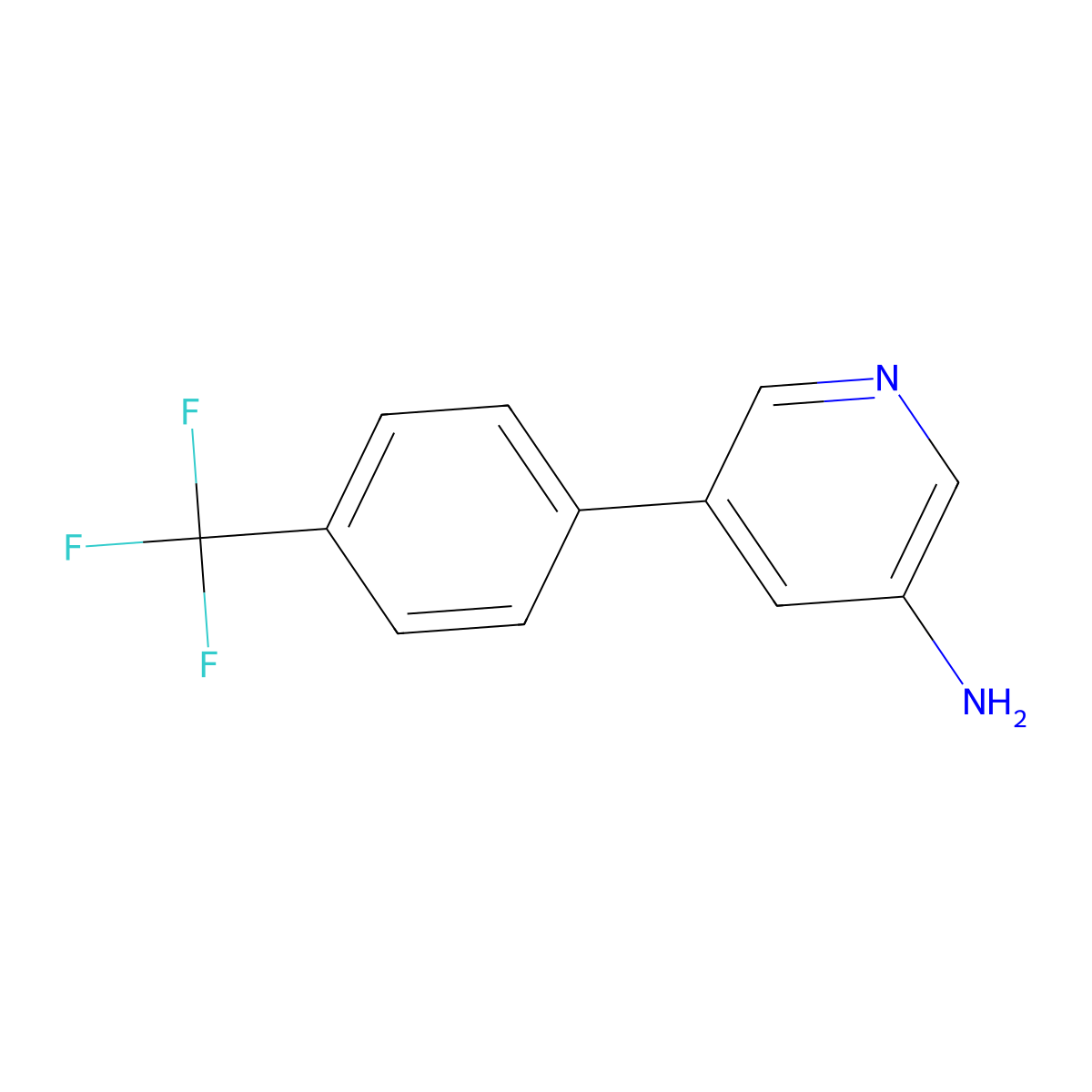 5-(4-(Trifluoromethyl)phenyl)pyridin-3-amine molecular structure, CAS 1225829-49-1