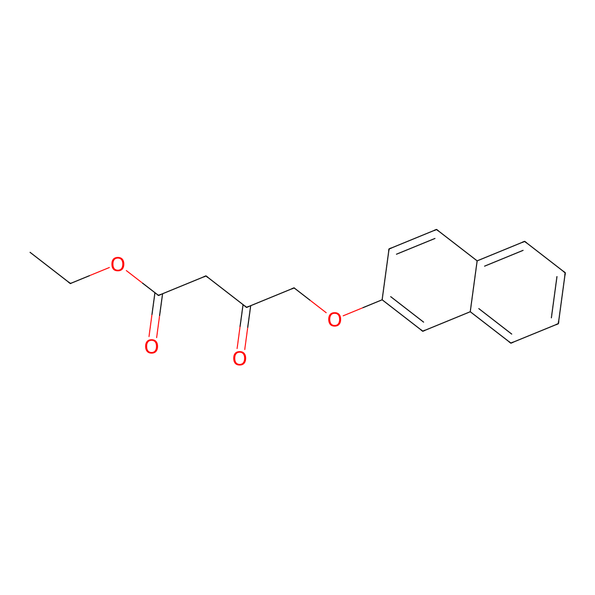 Ethyl 4-(naphthalen-2-yloxy)-3-oxobutanoate molecular structure, CAS 1225829-63-9