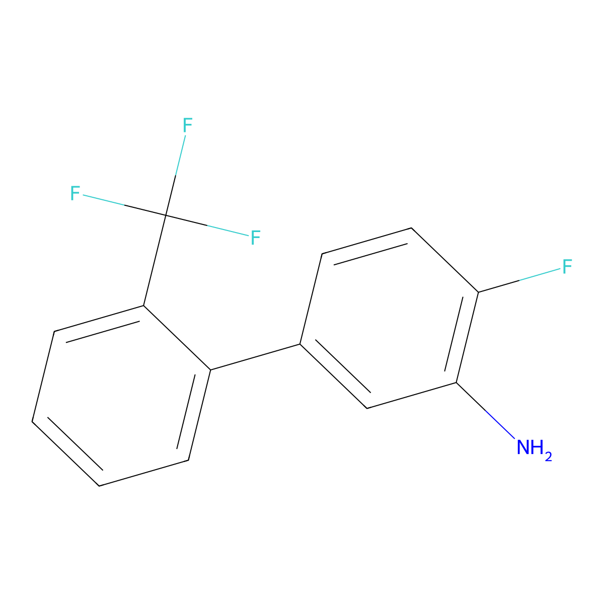 4-Fluoro-2'-(trifluoromethyl)-[1,1'-biphenyl]-3-amine molecular structure, CAS 1225831-31-1