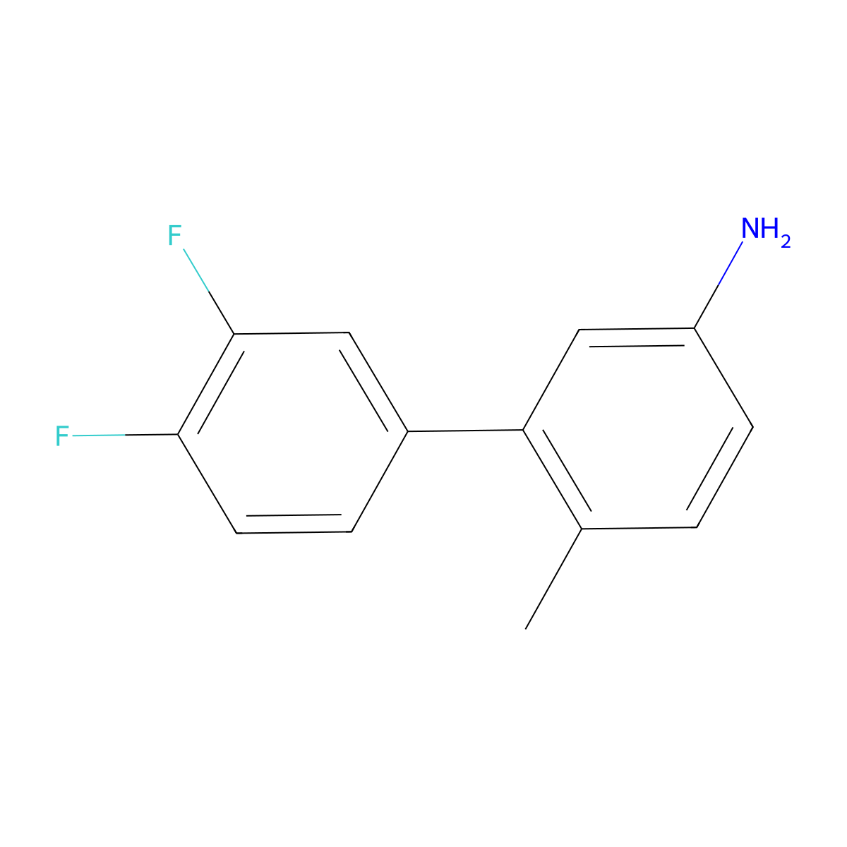 3-(3,4-Difluorophenyl)-4-methylaniline molecular structure, CAS 1225836-10-1