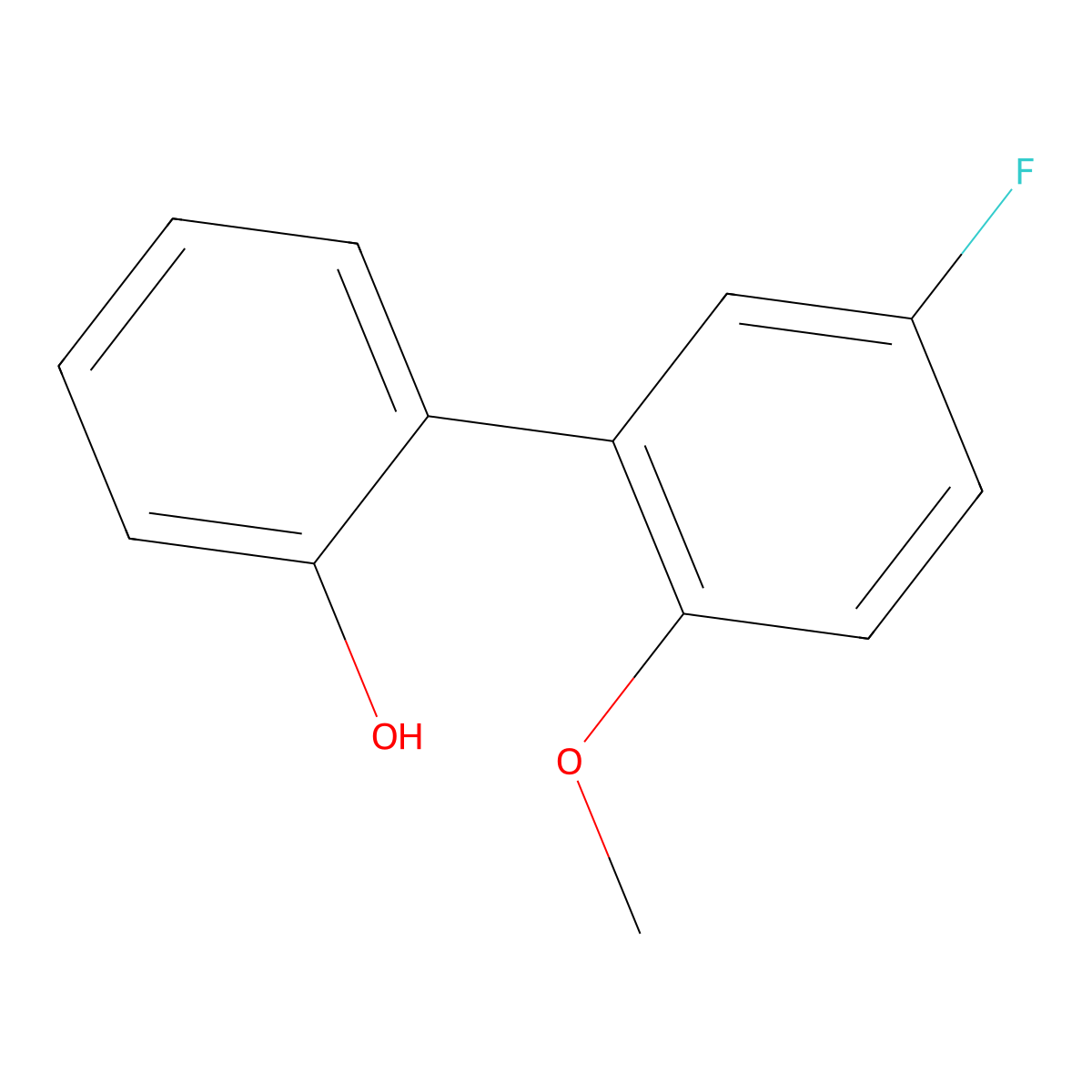 2-(5-Fluoro-2-methoxyphenyl)phenol molecular structure, CAS 1225838-12-9