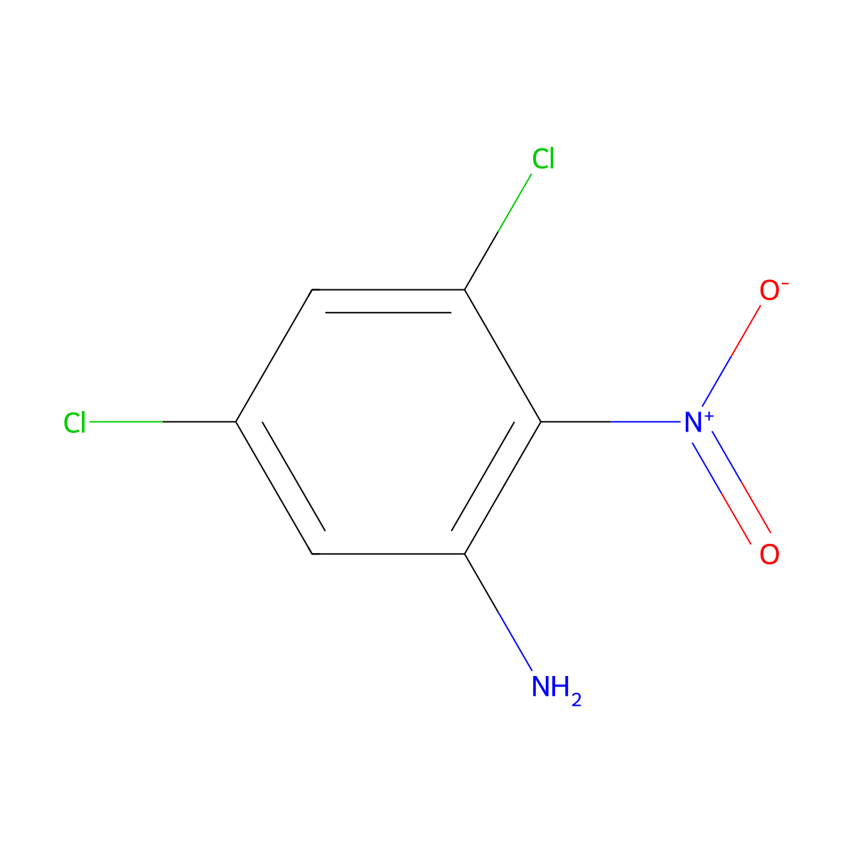 3,5-Dichloro-2-nitroaniline molecular structure, CAS 122584-83-2