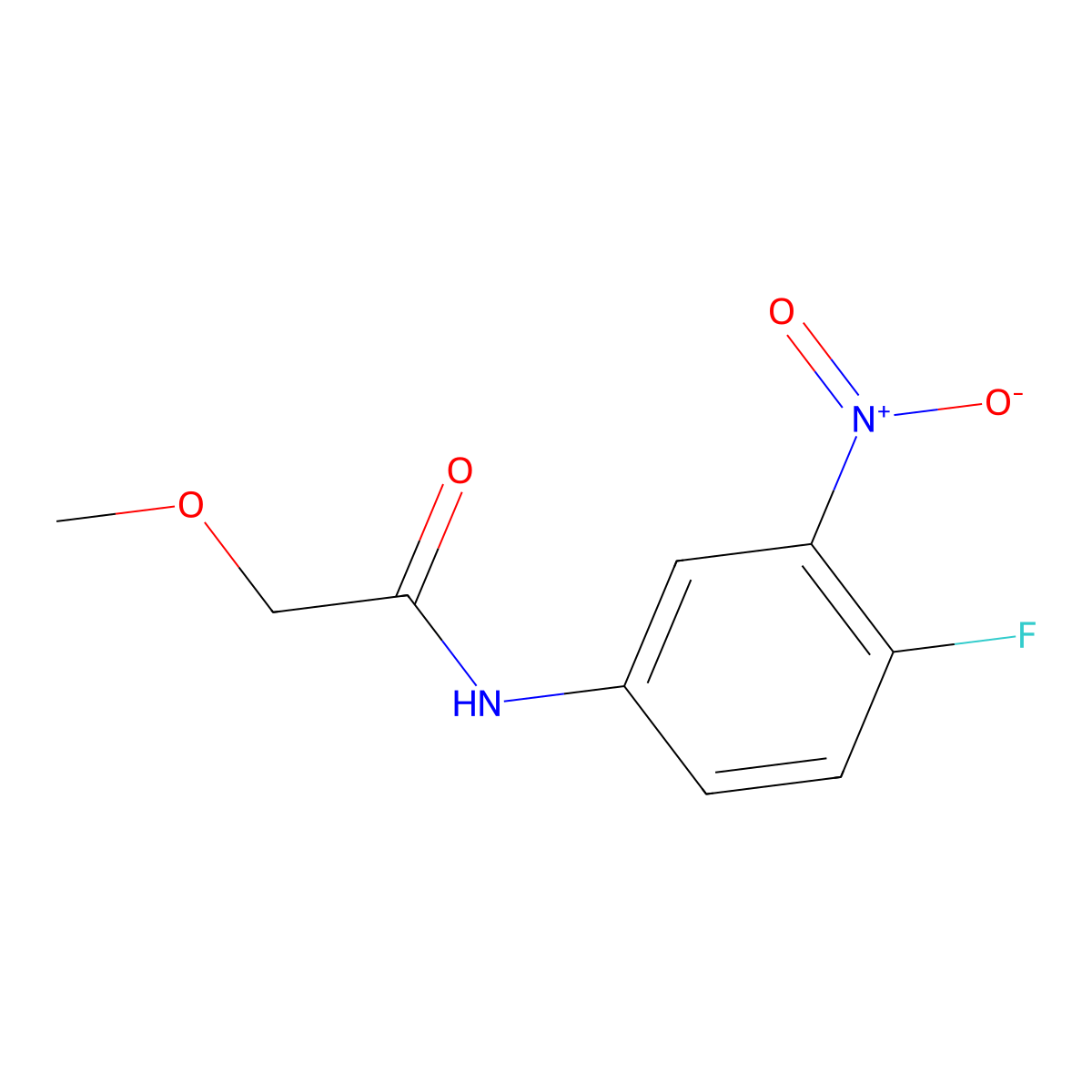 N-(4-fluoro-3-nitrophenyl)-2-methoxyacetamide molecular structure, CAS 122584-93-4