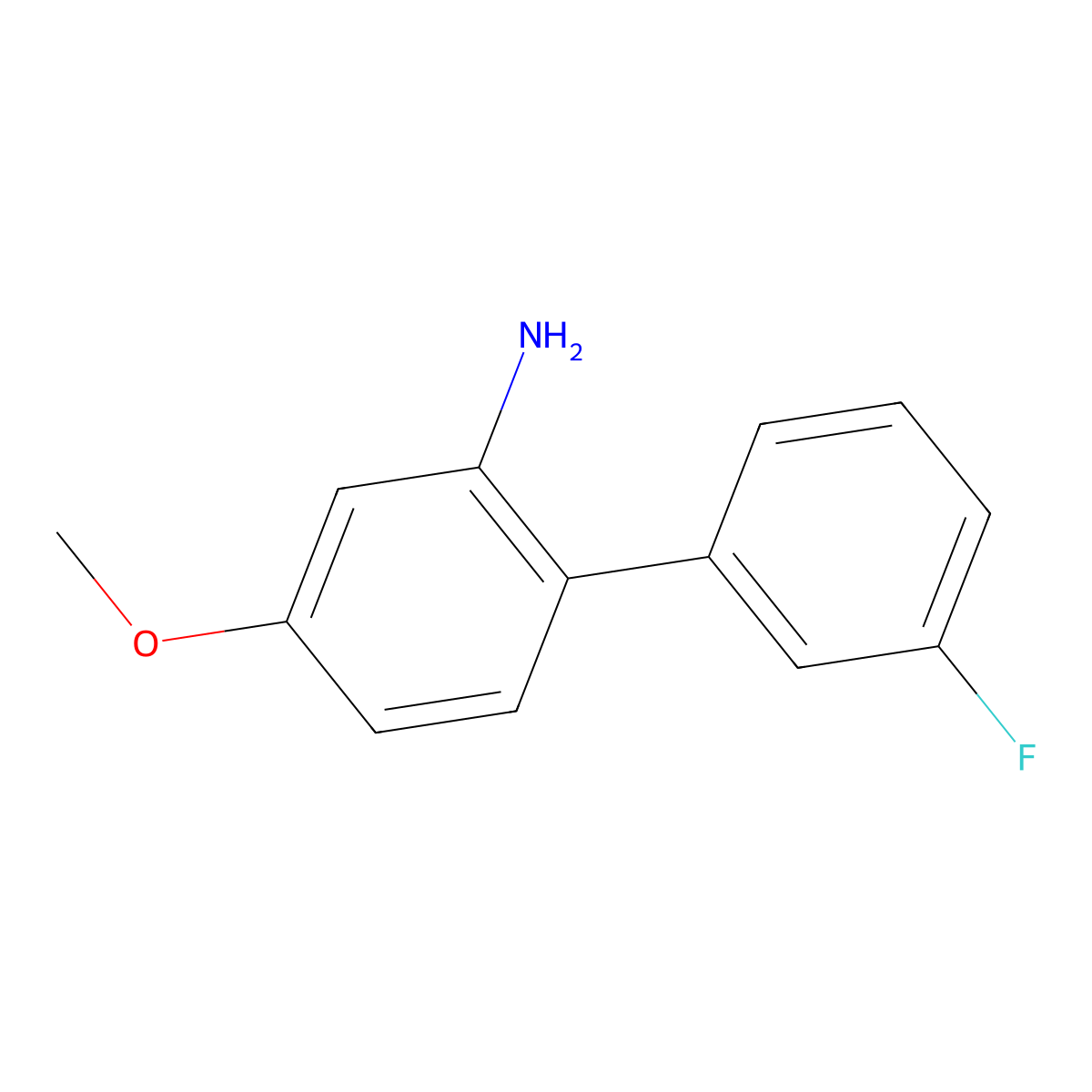 3'-Fluoro-4-methoxy-[1,1'-biphenyl]-2-amine molecular structure, CAS 1225845-83-9