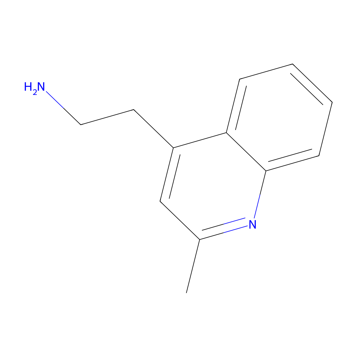 2-(2-Methylquinolin-4-yl)ethan-1-amine molecular structure, CAS 1225846-27-4