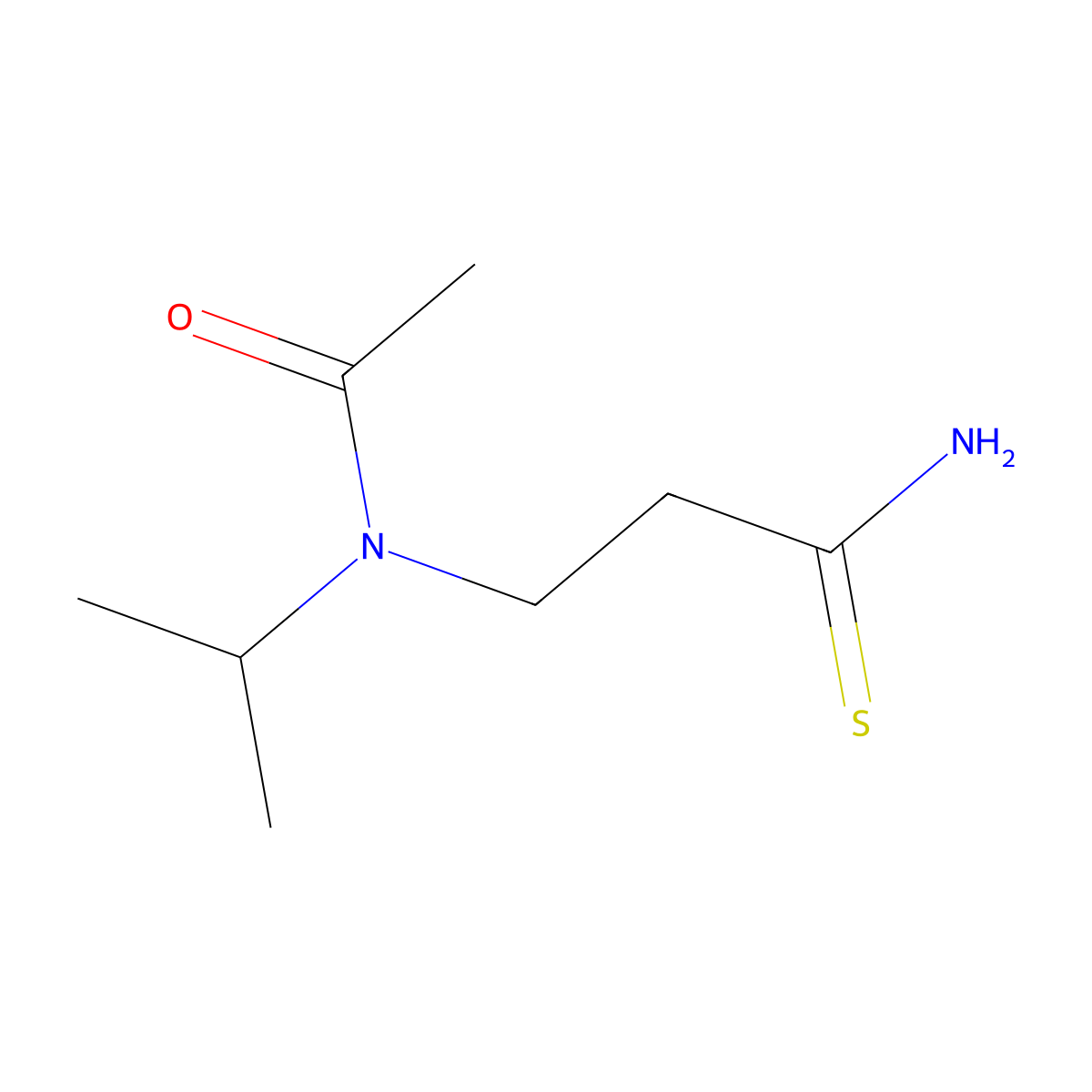 N-(2-carbamothioylethyl)-N-(propan-2-yl)acetamide molecular structure, CAS 1225846-65-0