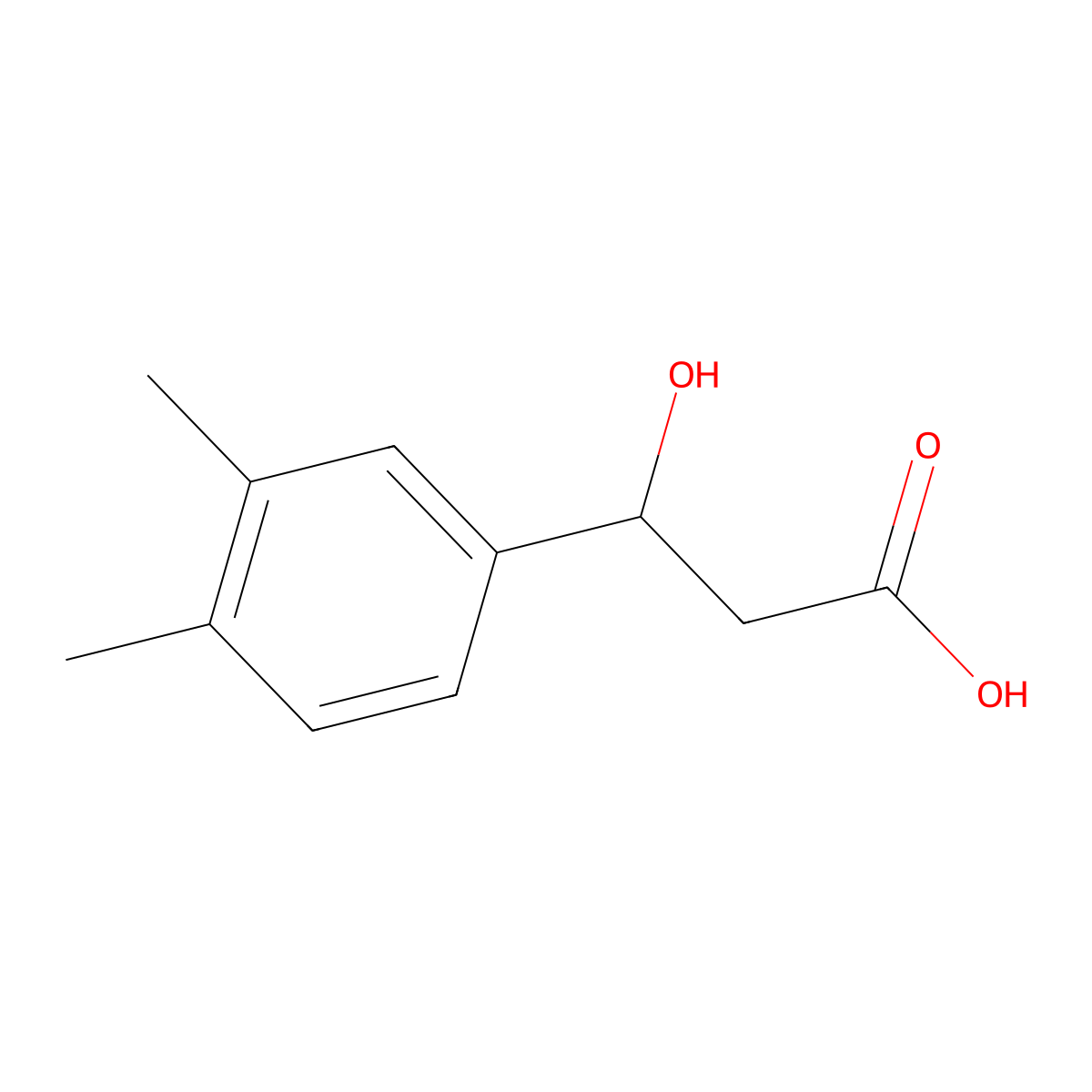 3-(3,4-Dimethylphenyl)-3-hydroxypropanoic acid molecular structure, CAS 1225846-89-8