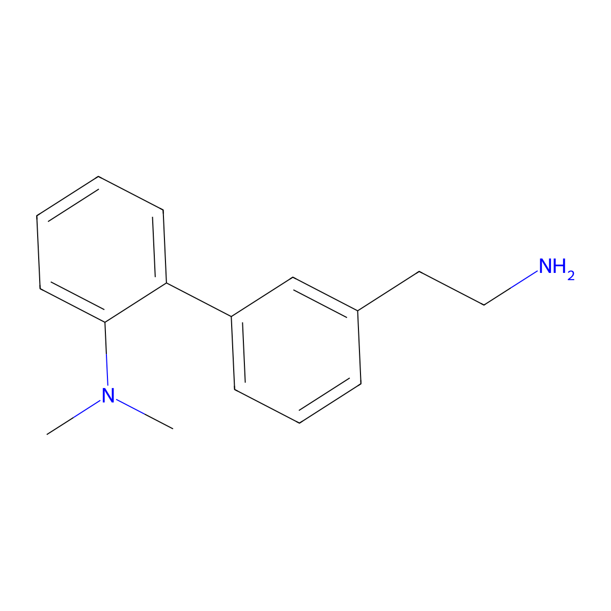 2-[3-(2-Aminoethyl)phenyl]-N,N-dimethylaniline molecular structure, CAS 1225847-80-2