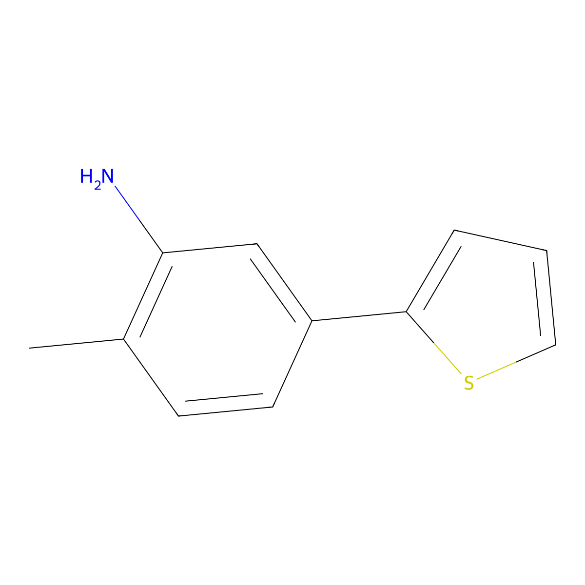 2-Methyl-5-(thiophen-2-YL)aniline molecular structure, CAS 1225848-58-7