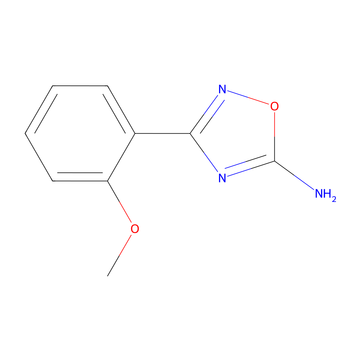 3-(2-Methoxyphenyl)-1,2,4-oxadiazol-5-amine molecular structure, CAS 1225849-38-6