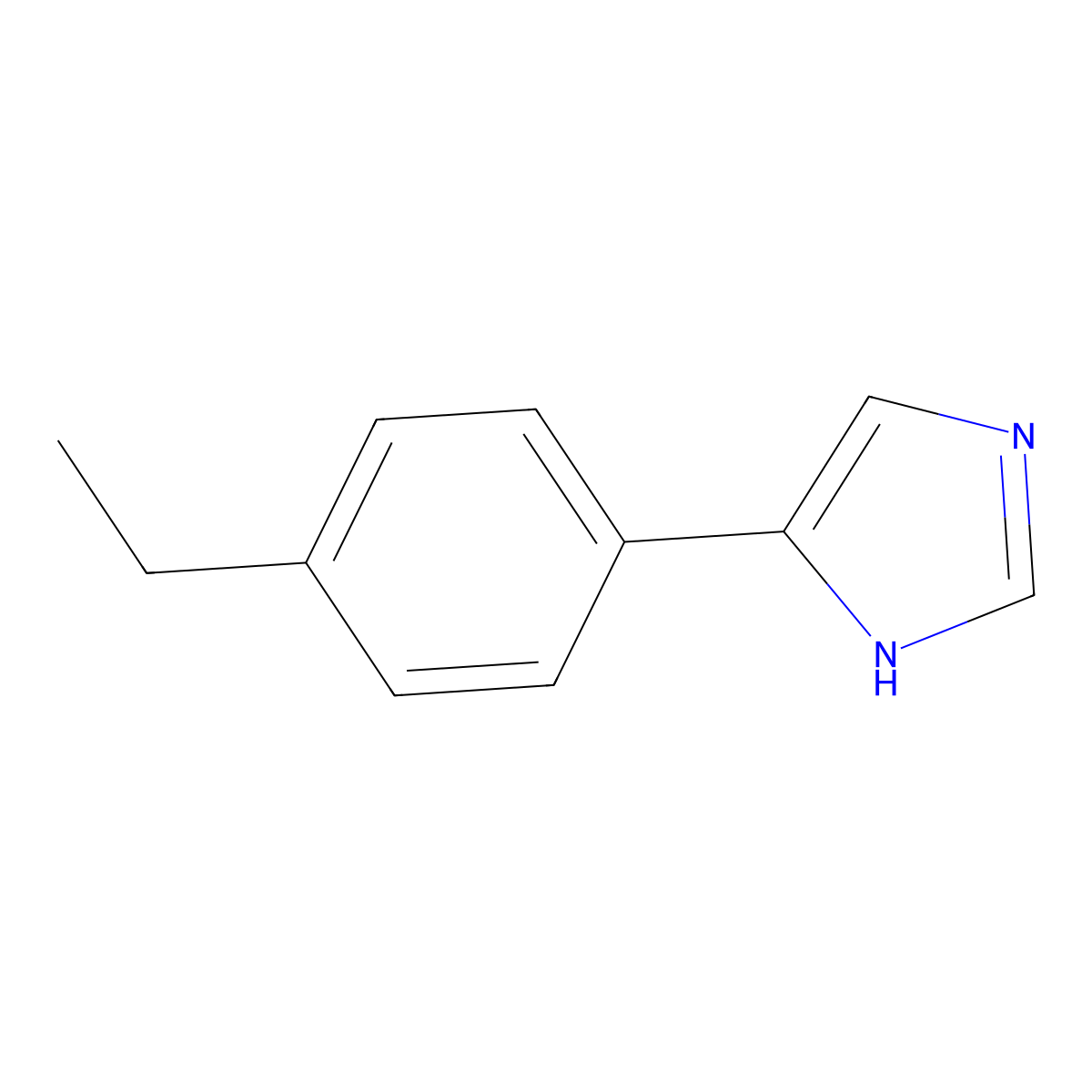 4-(4-ethylphenyl)-1H-imidazole molecular structure, CAS 1225850-36-1