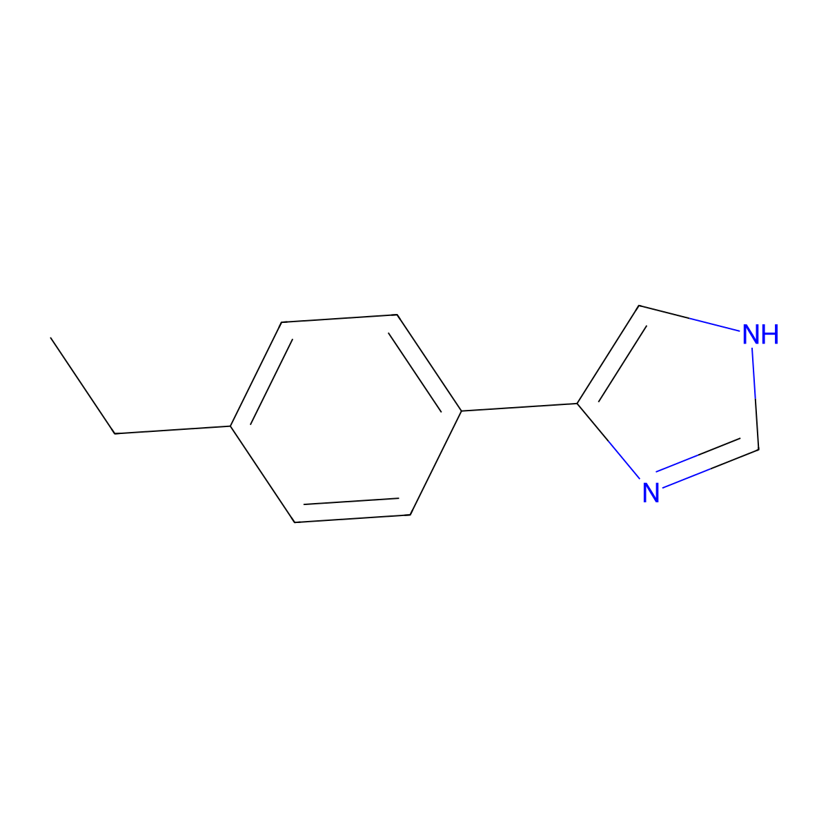4-(4-ethylphenyl)-1H-imidazole molecular structure, CAS 1225850-36-1