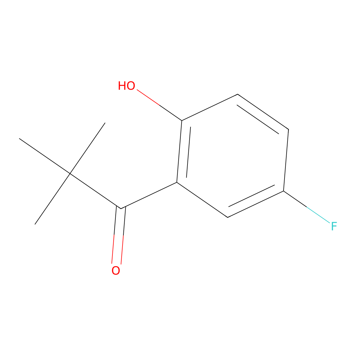 1-(5-Fluoro-2-hydroxyphenyl)-2,2-dimethylpropan-1-one molecular structure, CAS 1225852-20-9