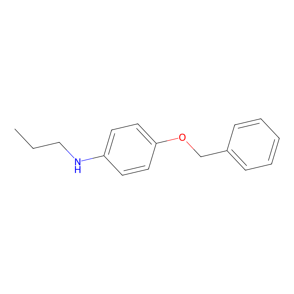 4-(Benzyloxy)-N-propylaniline molecular structure, CAS 1225856-52-9