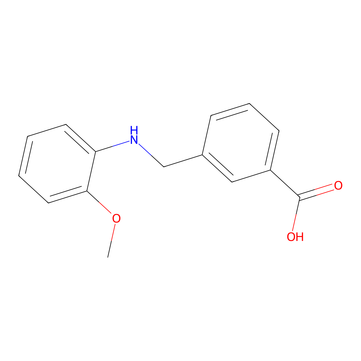 3-{[(2-Methoxyphenyl)amino]methyl}benzoic acid molecular structure, CAS 1225860-61-6