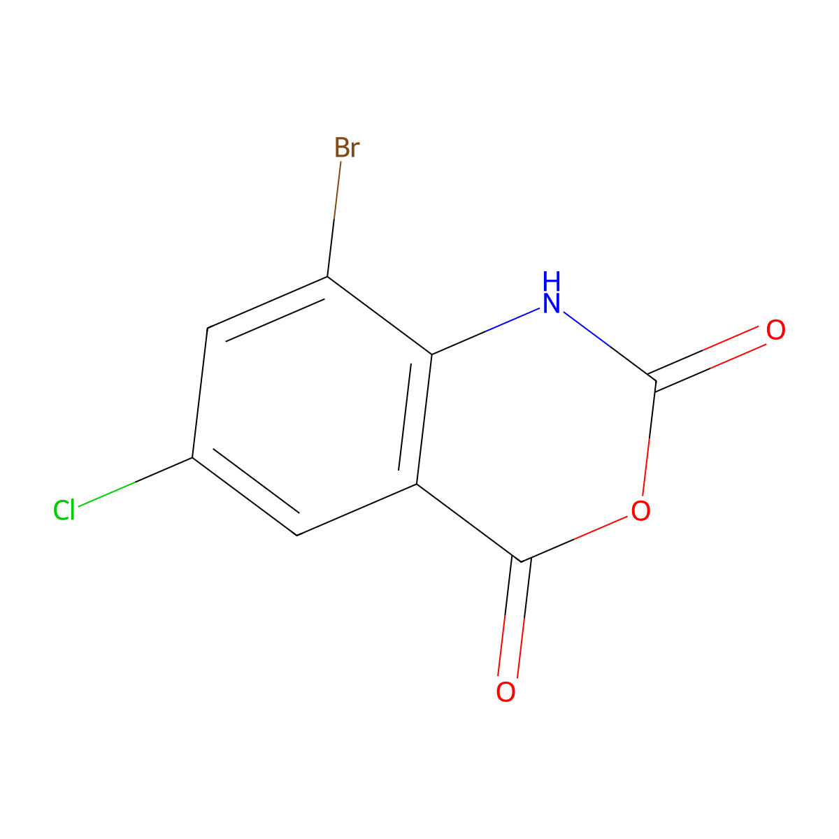 3-Bromo-5-chloroisatoic anhydride molecular structure, CAS 122588-67-4
